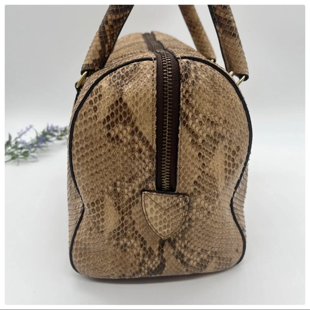 J&M DAVIDSON Python Boston Bag - Picture 10 of 17